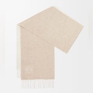Loewe  Beige and Cream Scarf